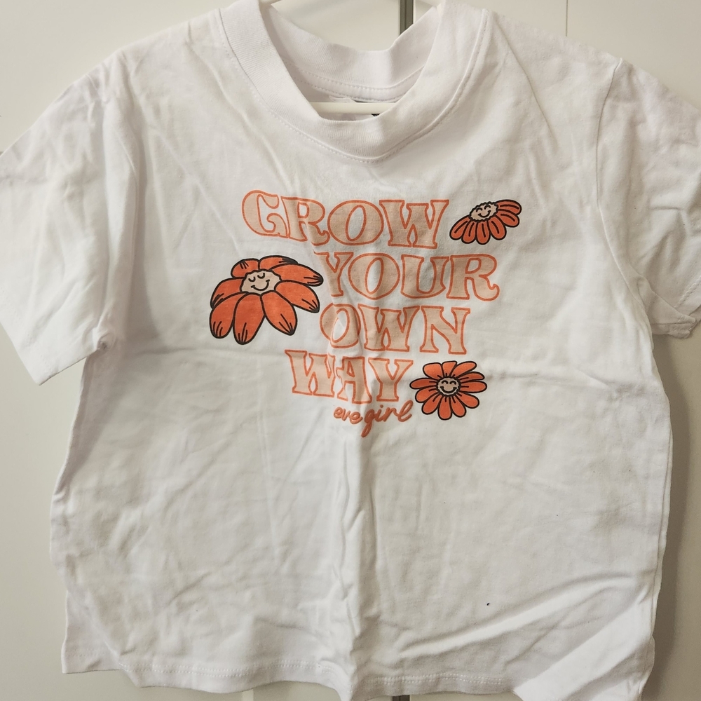 Orange and White Kids Tee - Grow Your Own Way